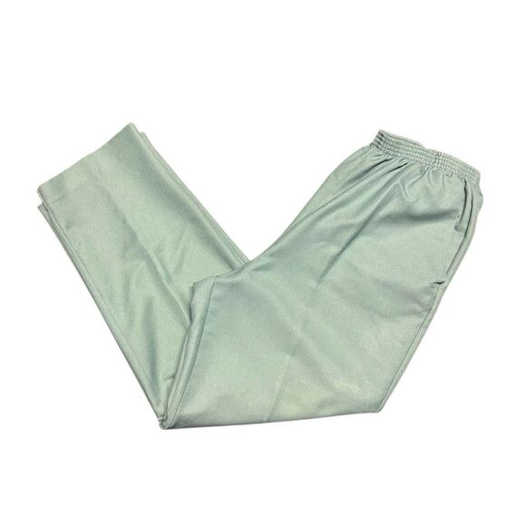 Alfred Dunner Light Green Ankle Tapered Pants Size 16 High Rise Elastic Waist - Picture 2 of 8